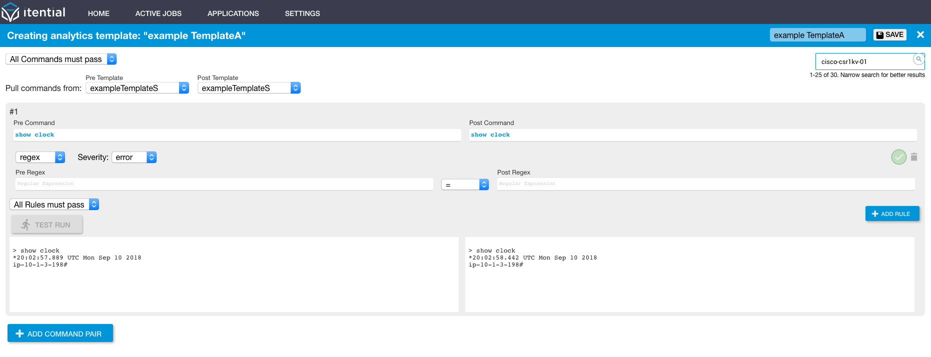 Create New Analytics Template