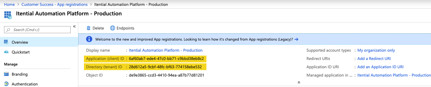 application ID