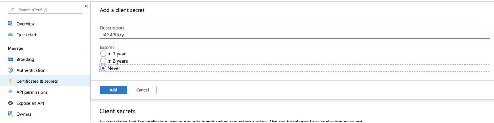 required permissions