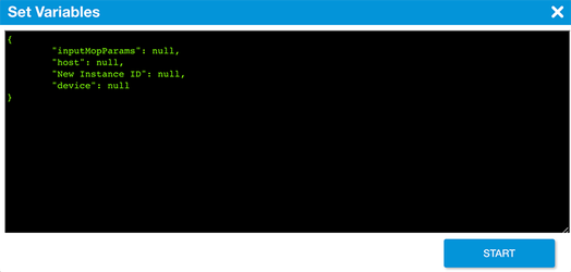 Set Variables Dialog
