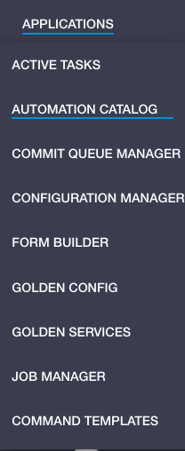 Applications Menu
