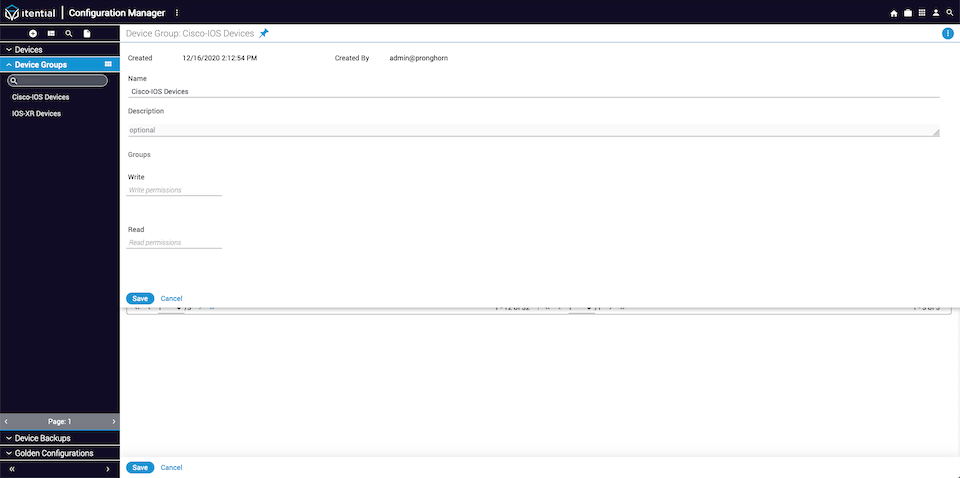 Edit Device Group Details