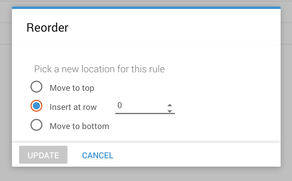 Rules Table