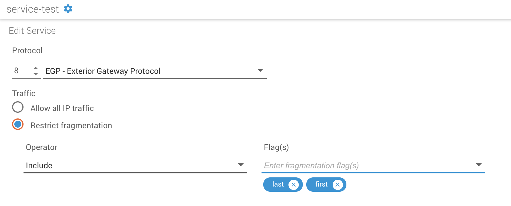 Service Fragments