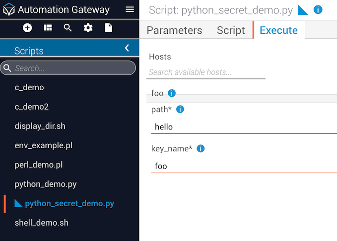 Execute Script from UI