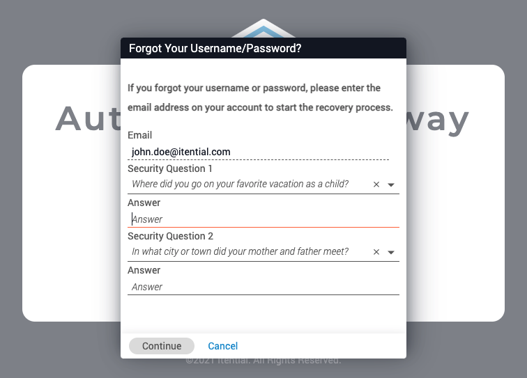 Security Questions