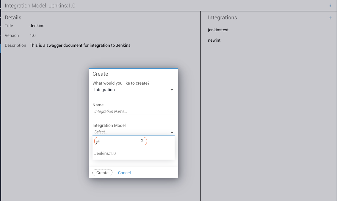 Create Integration