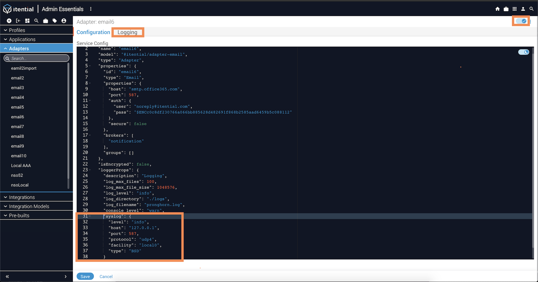 Logging Properties