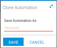 Clone Automation Dialog