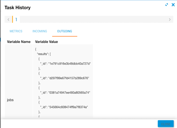 searchJobs id Result