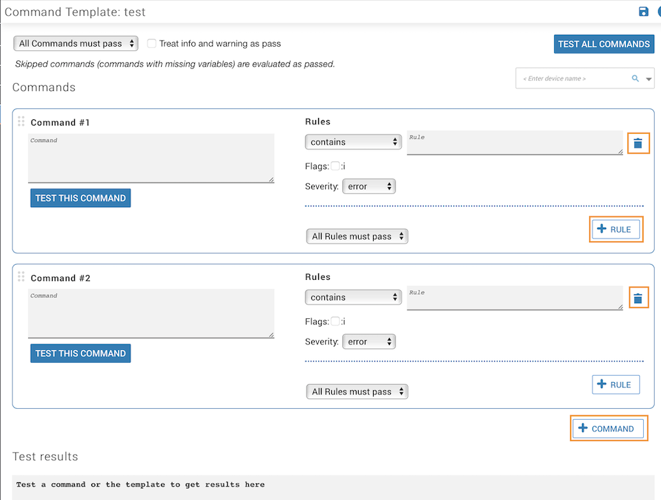 Add/Remove Rules & Cmds