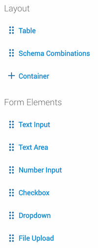 Available Elements