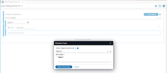 Schema Combination Preview Option