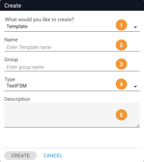 Enter template details