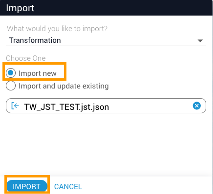 Import JST File
