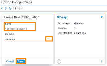 Create Golden Configuration