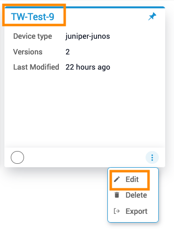 Edit Config Settings