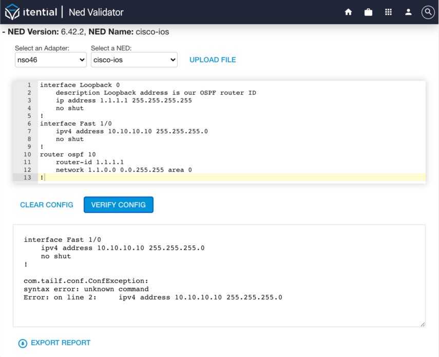 Validation Error Message