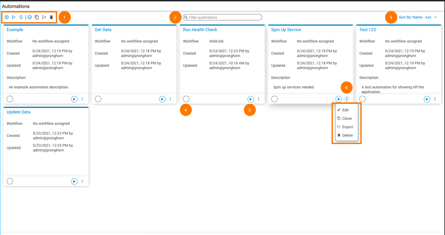 Automations Collection View